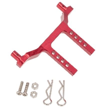 Hobby Details Traxxas 1/18 Teton Aluminum Front Body Mount - Red - Replaces TRA7615