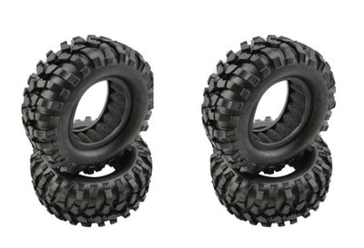 Hobby Details 1.9" Crawler Tires with Foams - Style A 3.74" OD, Width: 1.50" (4)
