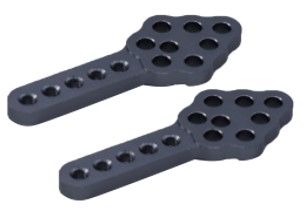 Hobby Details 1/10 RC Crawler Aluminum Shock Mount Keys - Titanium (2)