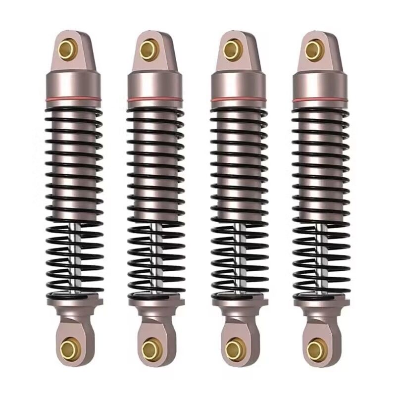 Hobby Details Traxxas 1/18 TRX-4M Aluminum Front & Rear Shocks - Bronze (4) Collared and Threaded for Adjustments