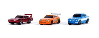 Jada 1.65" "Nano Hollywood Rides" Fast & Furious - Dom's Dodge Charger Daytona - Brian's Toyota Supra - Brian's Ford Escort