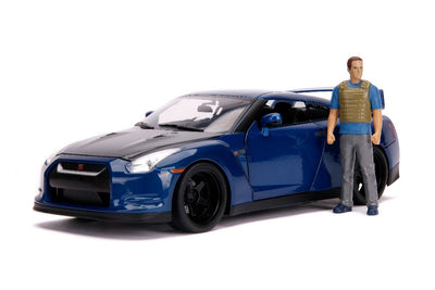 Jada 1/18 "Fast & Furious" Brian's Nissan GT-R (R35) w/Light & Figure