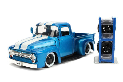 Jada 1/24 "Just Trucks" 1956 Ford F-100 With Extra Wheels - Blue