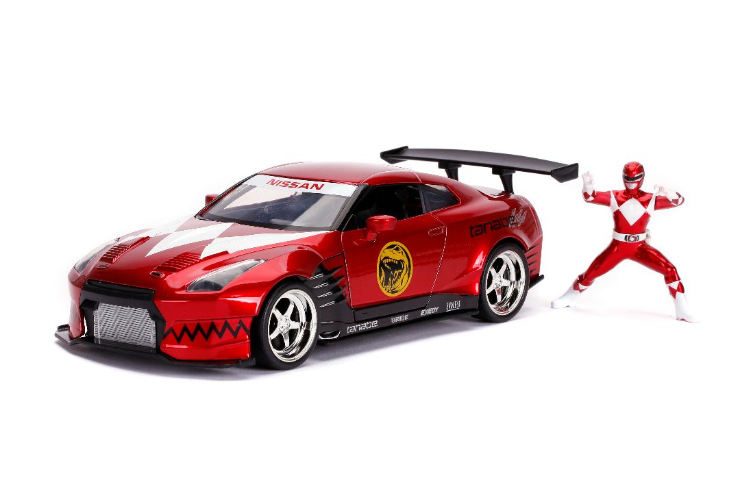 Jada 1/24 "Hollywood Rides" 2009 Nissan GT-R (R35) w/ Red Ranger