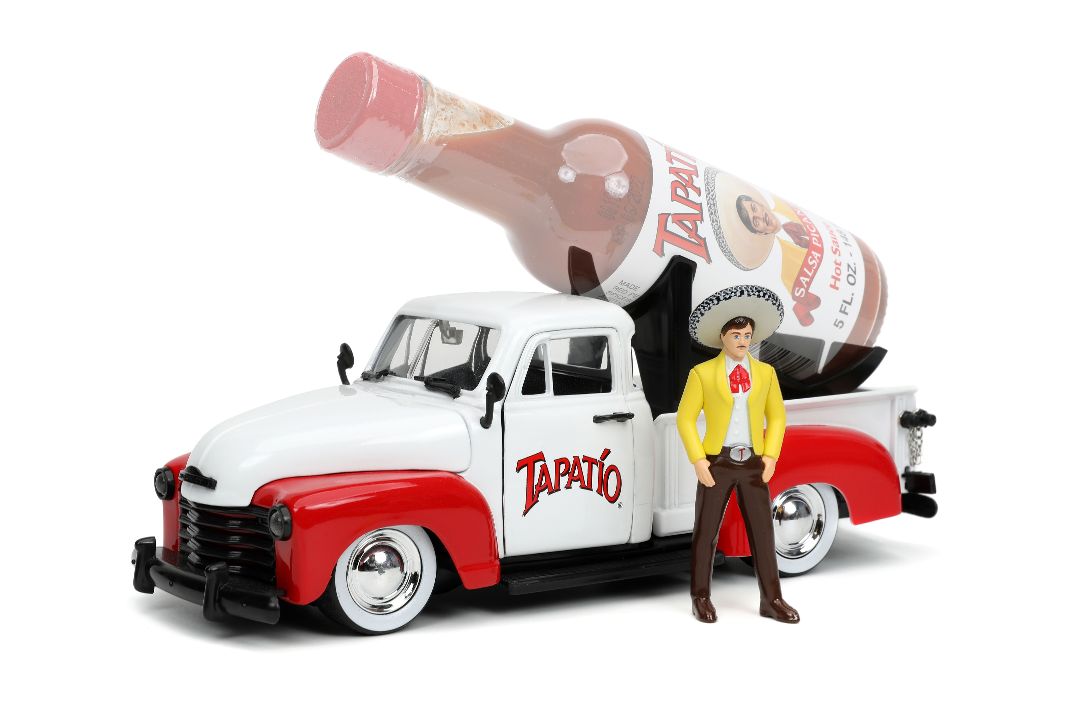 Jada 1/24 "Hollywood Rides" 1953 Chevy Pickup w/Charro Man (Tapatio bottle NOT included)