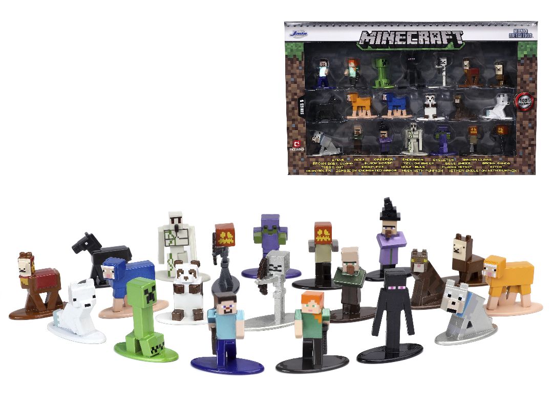 Jada 1.65" Nano Metalfigs Minecraft : 20-Pack W5