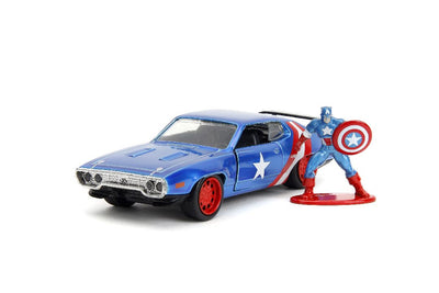 Jada 1/32 "Hollywood Rides" Marvel 1971 Plymouth GTX with Captain America