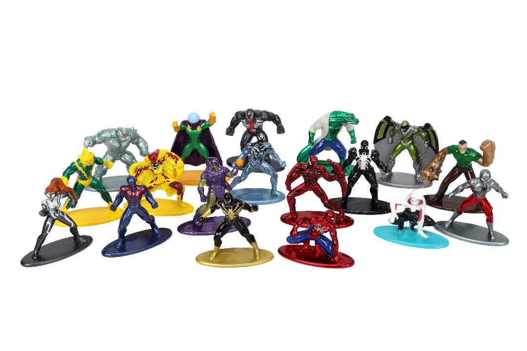 Jada 1.65" Nano Metalfigs Marvel Spider Man : 18-Pack W7