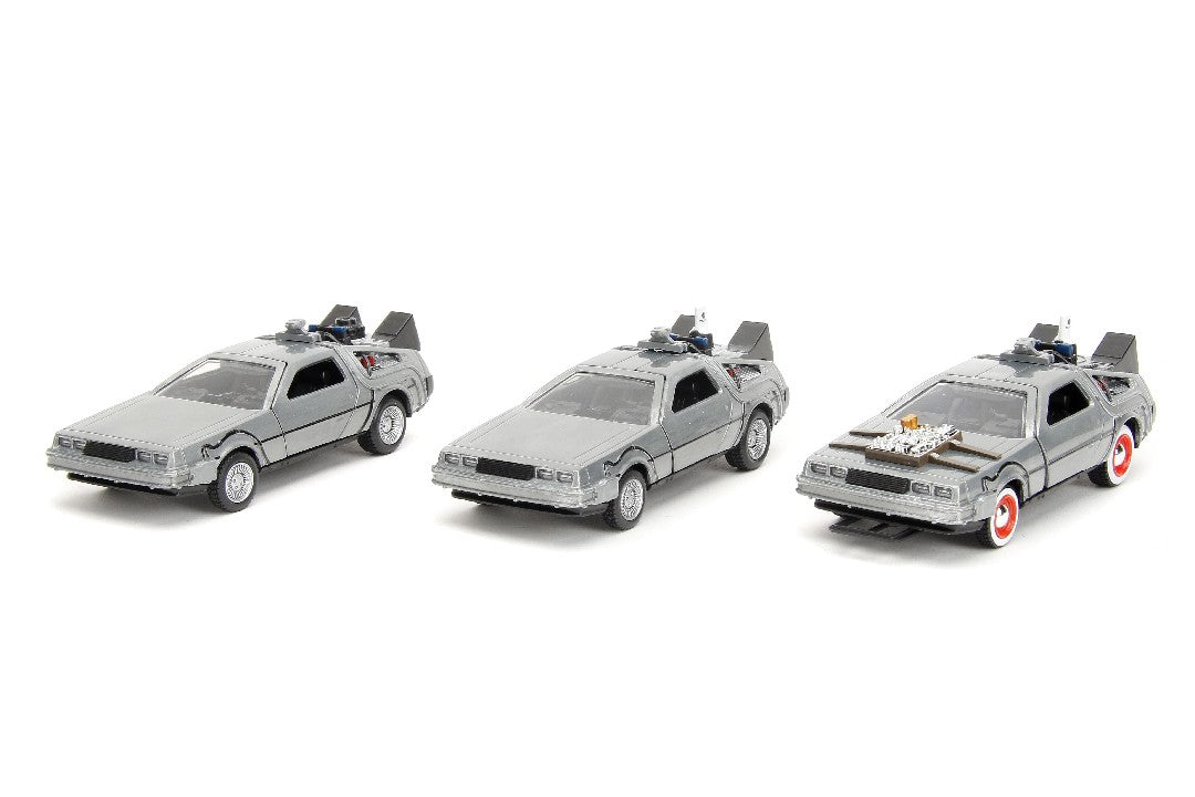 Jada 1/32 "Hollywood Rides" Back to The Future 3-Pack Part I, Part II, Part III