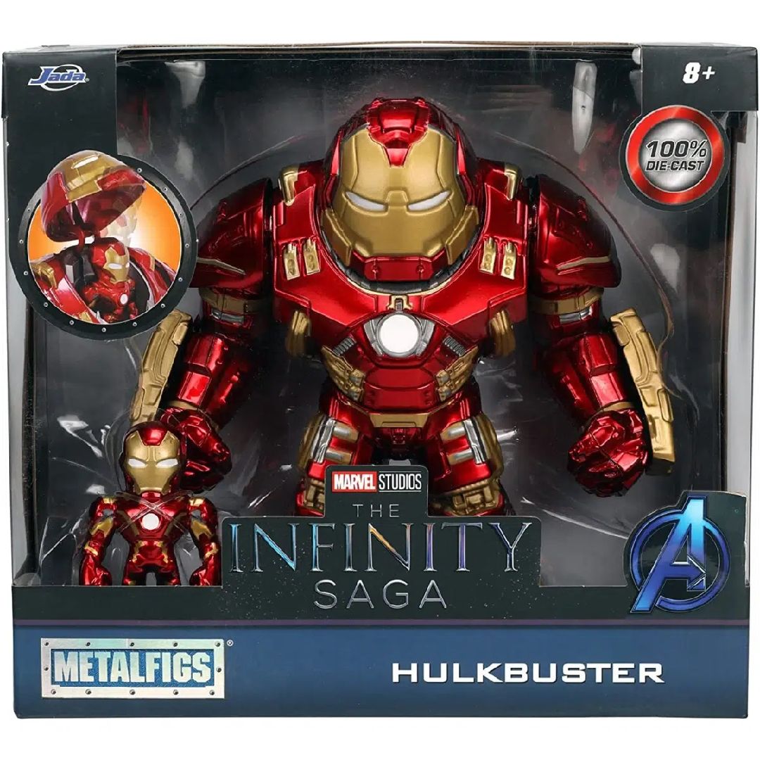 Jada 2.5" Metalfigs Iron Man & 6.5" Hulkbuster