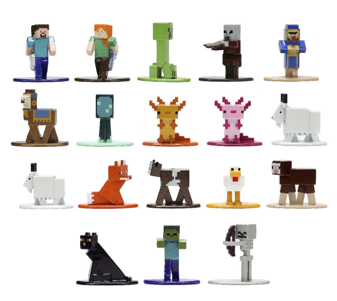 Jada 1.65" Nano Metalfigs Minecraft 18 Pack W8