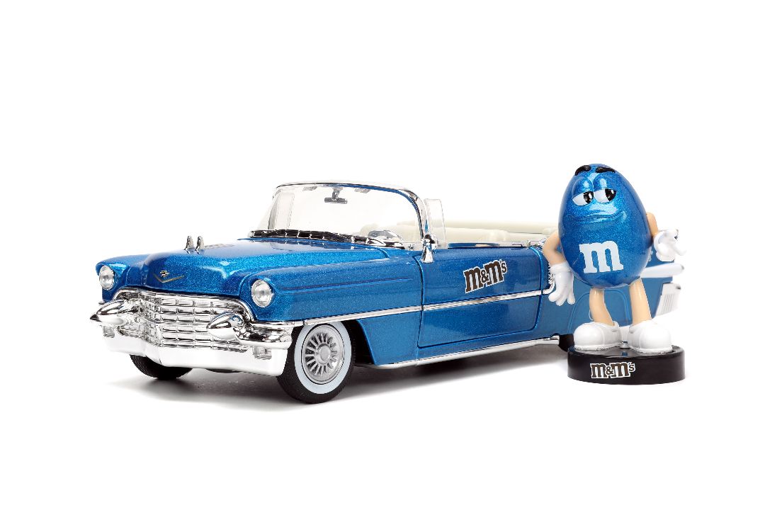 Jada 1/24 "Hollywood Rides" 1956 Cadillac with BLUE M&M™s