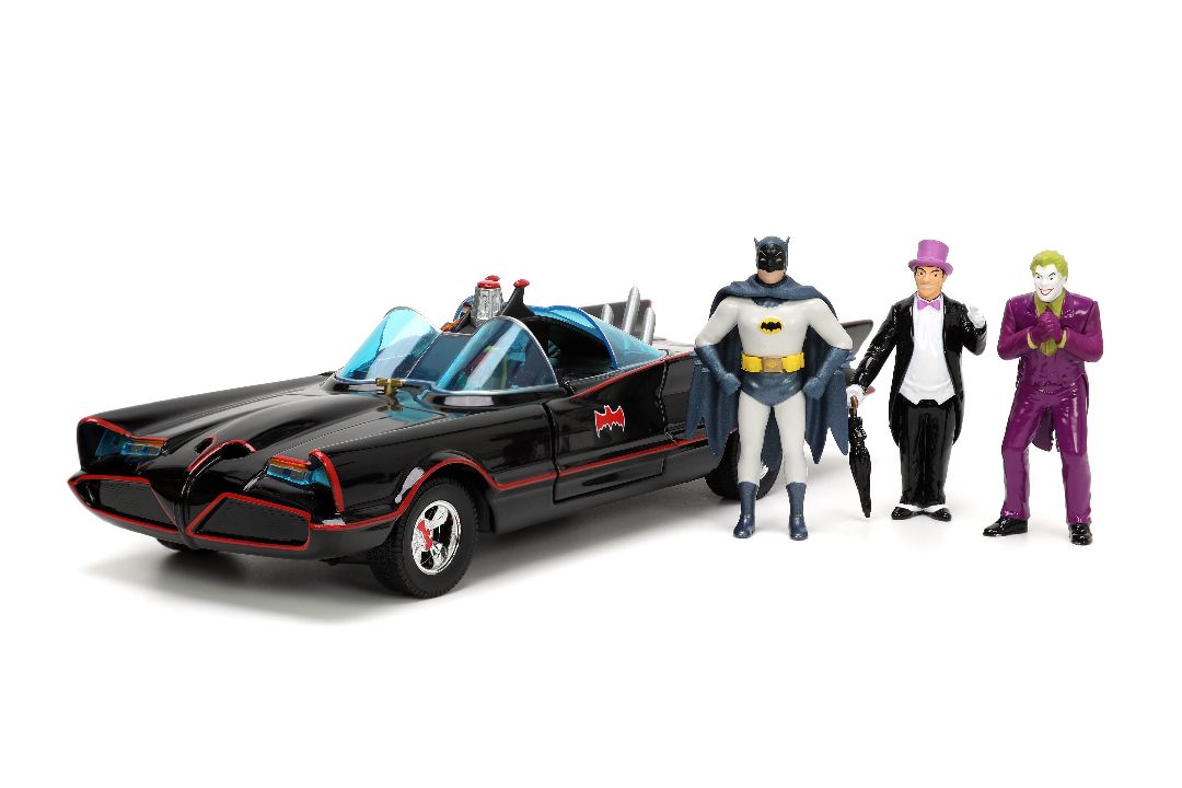 Jada 1/24 "Hollywood Rides" 1966 Classic TV Series Batmobile with Batman, Robin, Penguin & Joker