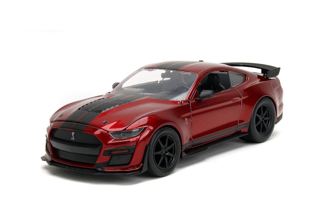 Jada 1/24 "BIGTIME Muscle" 2020 Ford Mustang Shelby GT500 Candy Red Black Stripes