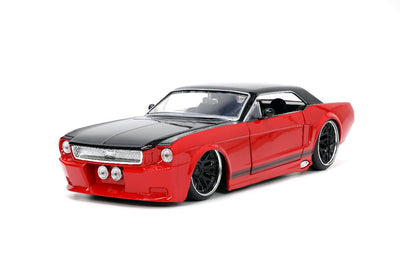 Jada 1/24 "BIG TIME Muscle" 1965 Ford Mustang GT  Glossy Red Black