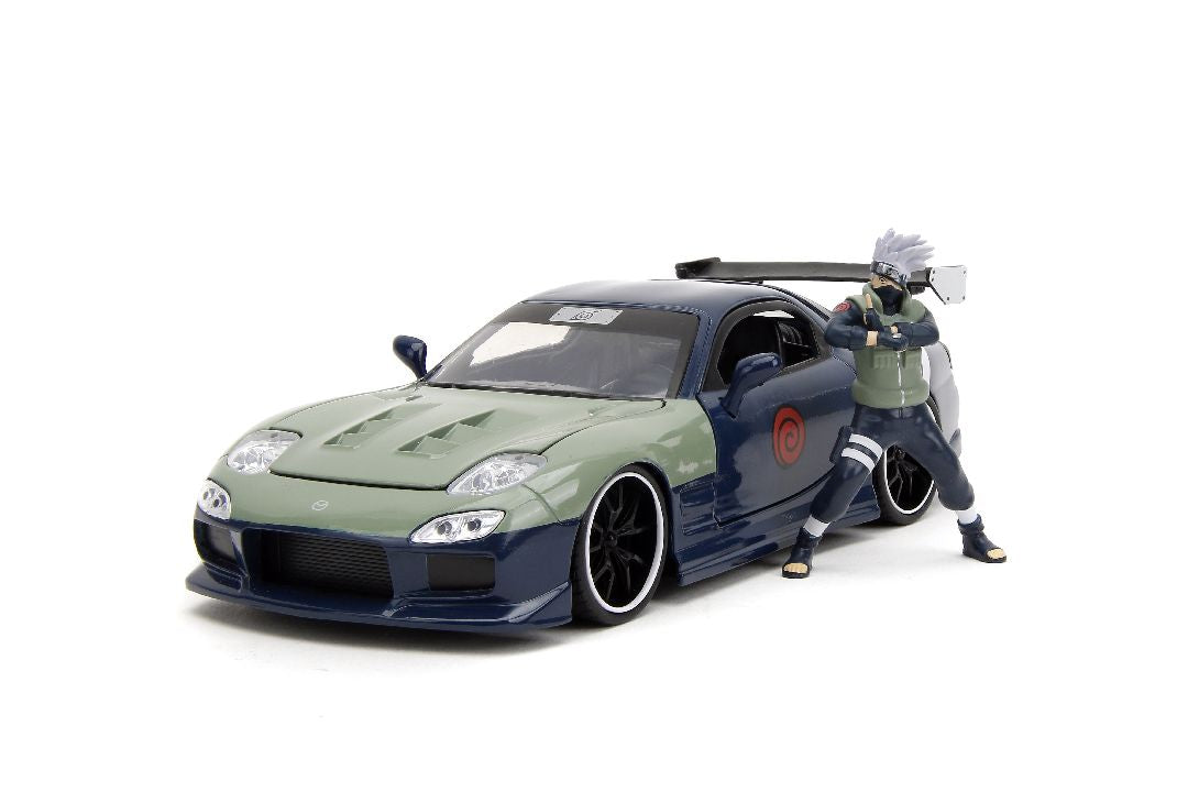 Jada 1/24 "Hollywood Rides" Naruto 1993 Mazda RX-7 with Kakashi Hatake