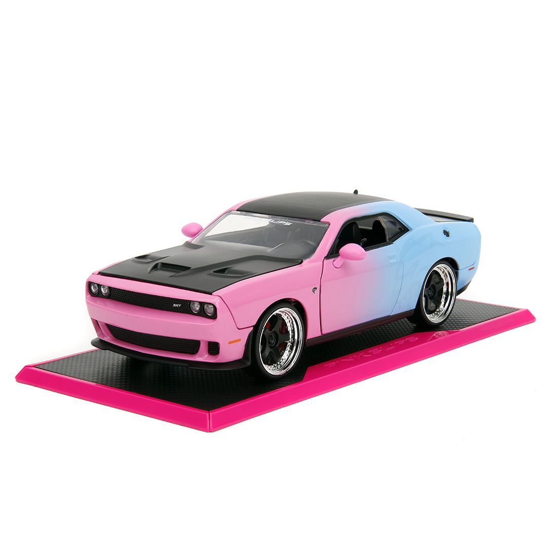 Jada 1/24 "Pink Slips" w/Base - 2015 Dodge Challenger SRT Hellcat