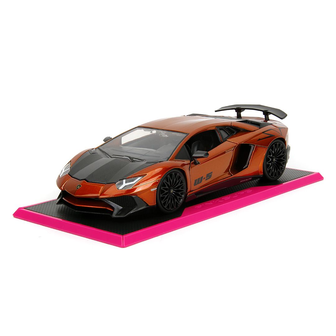 Jada 1/24 "Pink Slips" w/Base - Lamborghini Aventador SV