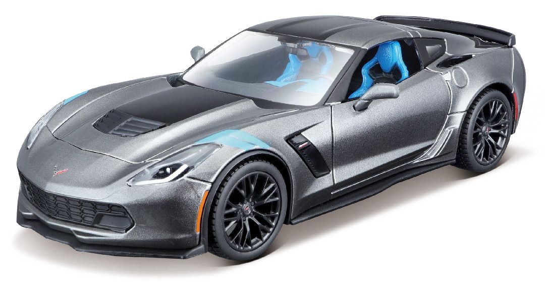 Maisto 1/24 Assembly Line 2017 Chevrolet Corvette Grand Sport (Metallic Grey)