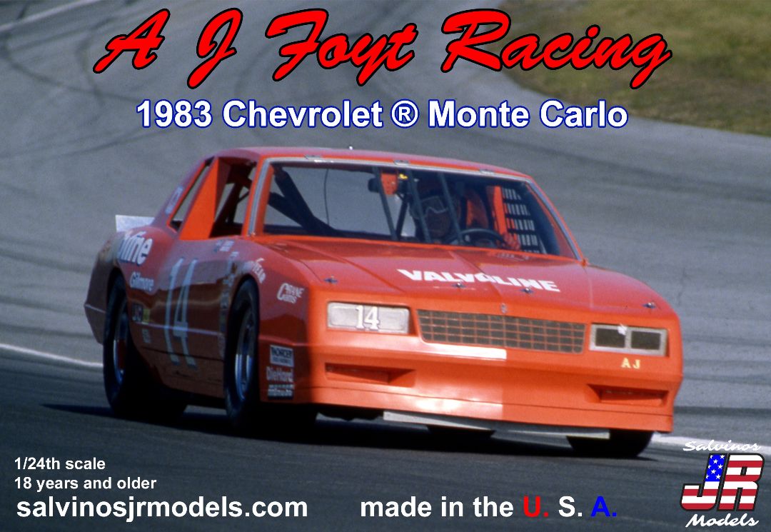 Salvinos JR Models 1/24 AJ Foyt Racing 1983 Chevrolet Monte Carlo Model Kit