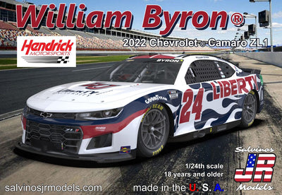 Salvinos JR Models 1/24 Hendrick Motorsports William Byron 2022 Camaro - Liberty University Paint Scheme Model Kit