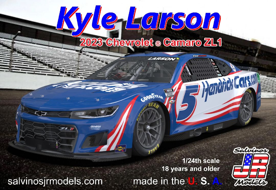 Salvinos JR Models 1/24 Hendrick Motorsports Kyle Larson 2023 Camaro Primary Model Kit