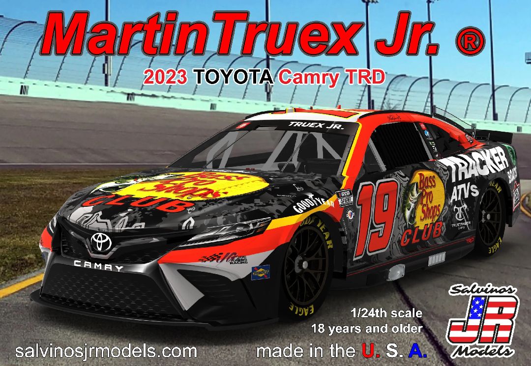 Salvinos JR Models 1/24 Joe Gibbs Racing Martin Truex Jr 2023 Toyota Camry Model Kit