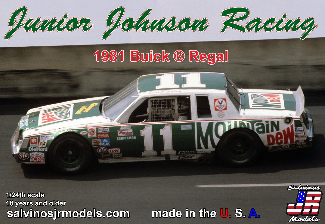 Salvinos JR Models 1/25 Junior Johnson Racing 1981 Buick Cup Champ Driven by Darrell Waltrip Model Kit