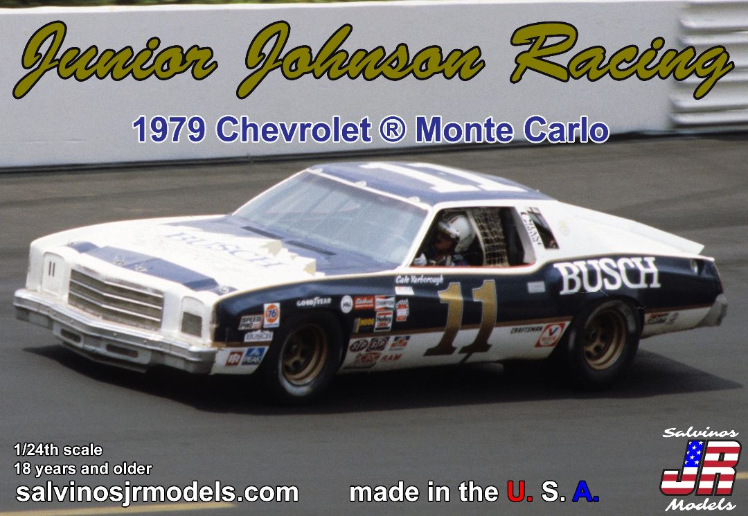 Salvinos JR Models 1/25 Junior Johnson Racing 1979 Chevrolet Monte Carlo Driven by Cale Yarborough Model Kit