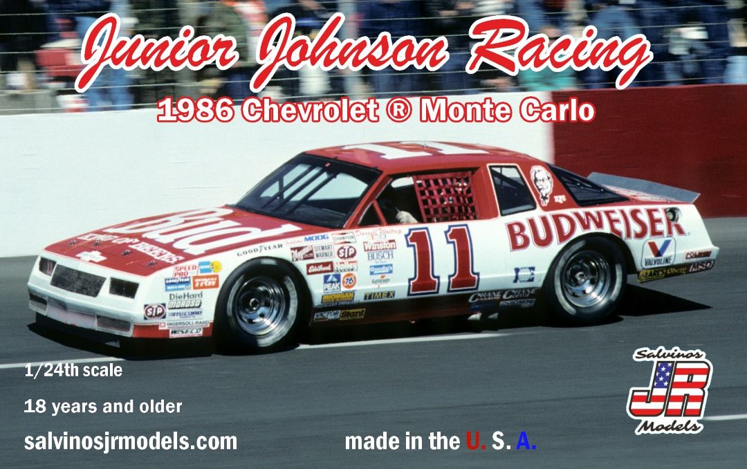 Salvinos JR Models 1/24 Junior Johnson 1986 Chevrolet Monte Carlo driven by Darrell Waltrip Model Kit