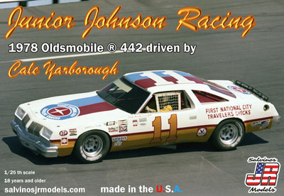 Salvinos JR Models 1/25 Junior Johnson Racing 1978 Oldsmobile 442 Driven by Cale Yarborough Model Kit