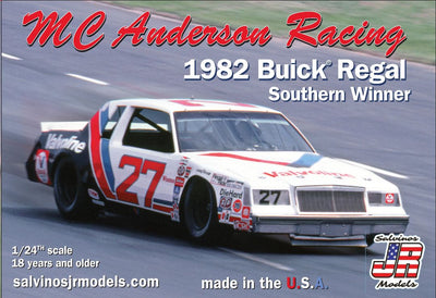 Salvinos JR Models 1/24 MC Anderson Racing 1982 Buick Regal Southern Winner Model Kit