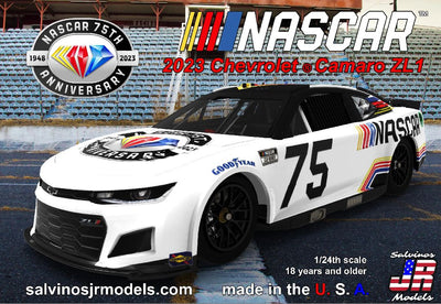 Salvinos JR Models 1/24 NASCAR 75th Diamond Anniversary 2023 Camaro Model Kit