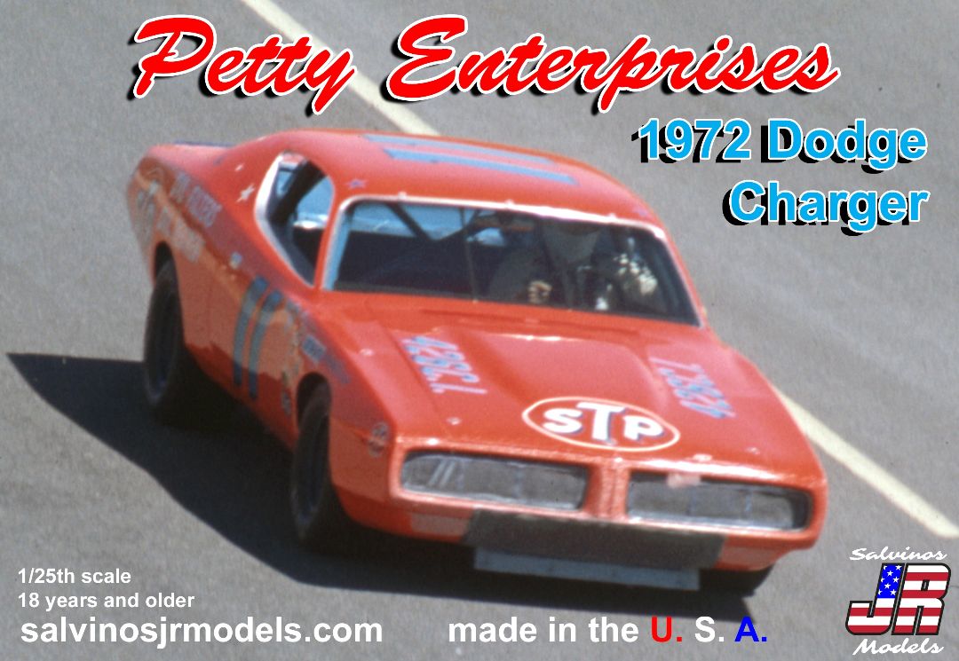 Salvinos JR Models 1/25 Petty Enterprises 1972 Dodge Charger Model Kit