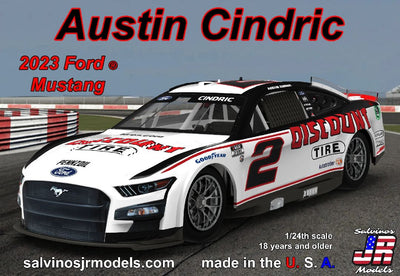 Salvinos JR Models 1/24 Team Penske 2023 Austin Cindric Ford Mustang Primary Model Kit