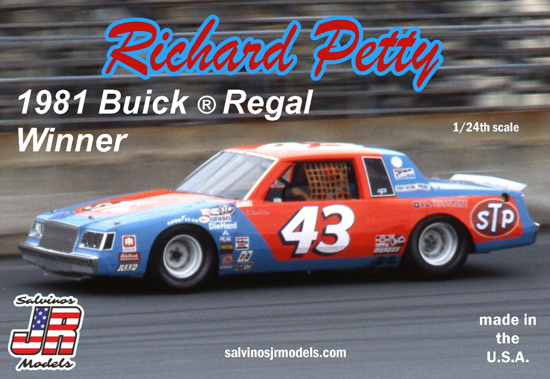 Salvinos JR Models 1/24 Richard Petty #43 Buick Regal 1981 Winner Model Kit