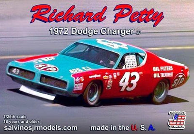 Salvinos JR Models 1/25 Richard Petty 1972 Dodge Charger "Talladega" Model Kit