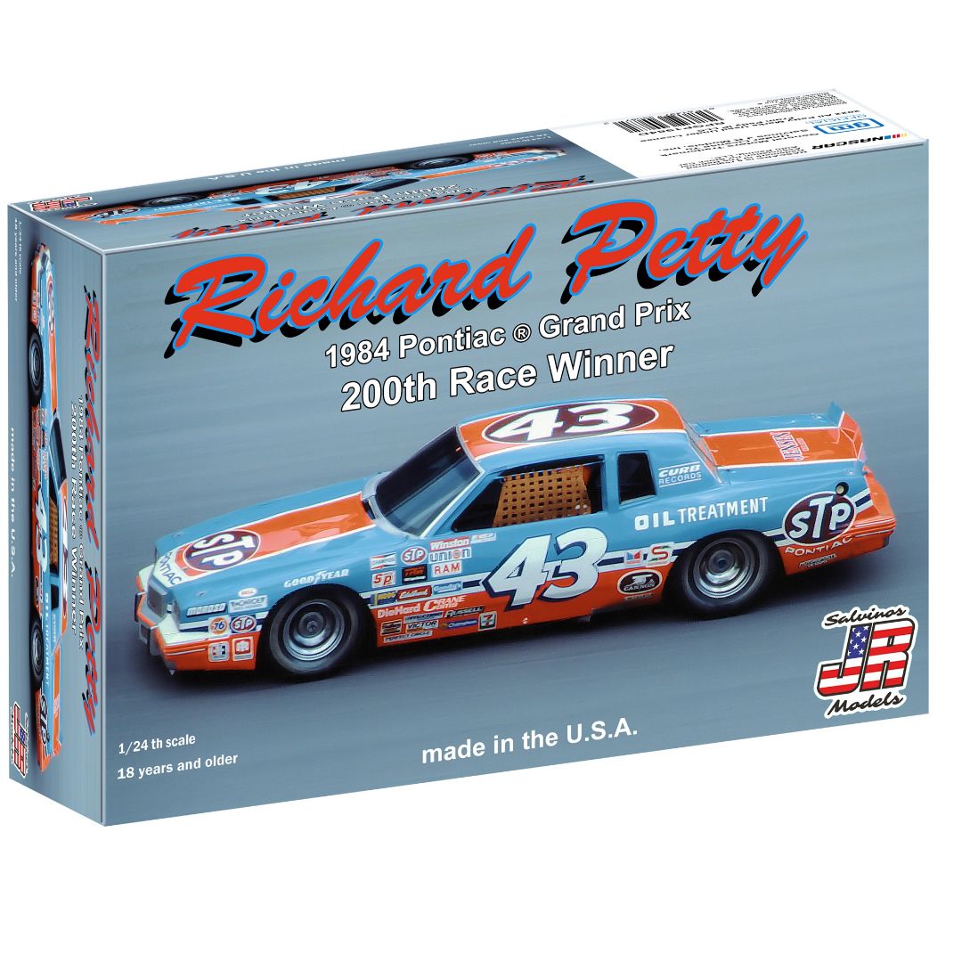 Salvinos JR Models 1/24 Richard Petty 1984 Pontiac Grand Prix 200 Race Winner Model Kit