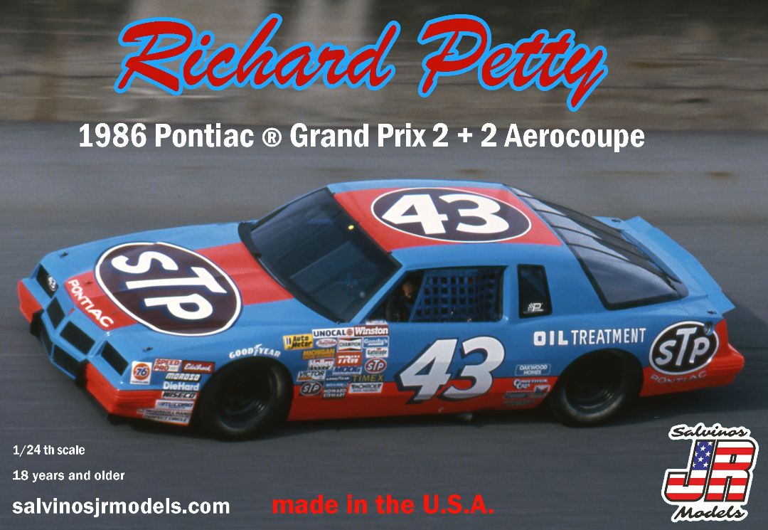 Salvinos JR Models 1/24 Richard Petty Pontiac 1986 2+2 Model Kit