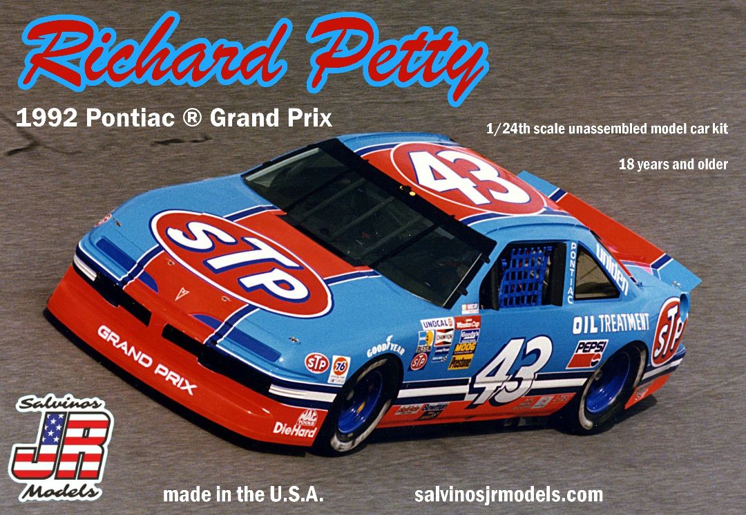 Salvinos JR Models 1/24 Richard Petty #43 Pontiac Grand Prix 1992 Model Kit