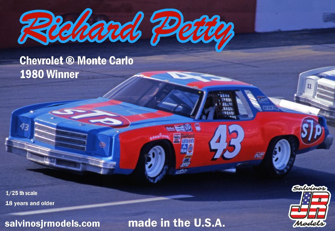 Salvinos JR Models 1/25 Richard Petty #43 Chevrolet Monte Carlo 1980 Winner Model Kit