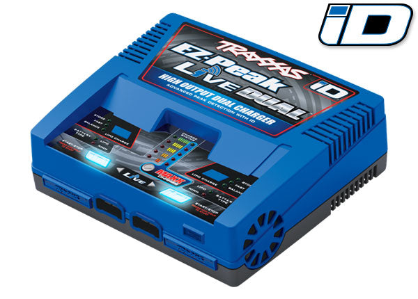 Traxxas Charger, EZ-Peak Live Dual, 200W, NiMH/LiPo with iD Auto Battery Identification