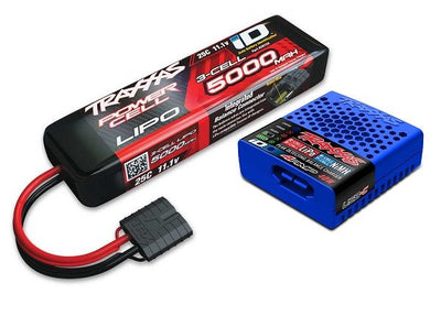 Traxxas 3S LiPo Completer Pack (includes #2985 charger (1), #2872X 5000mAh 11.1V 3-cell 25C LiPo iD® Battery (1))