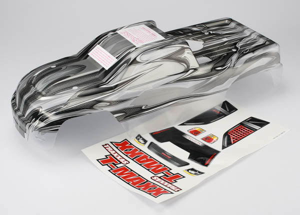 Traxxas Body, T-Maxx, Prographix (Long Wheelbase) (Replacement For Painted Body. Graphics Are Painted- Requires Paint And Final Color Application)/ Window, Grill, Lights Decal Sheet