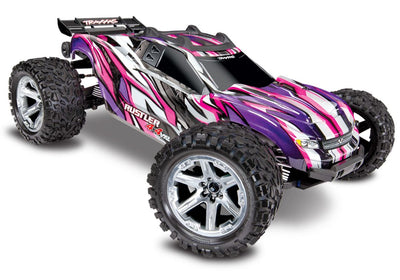Traxxas Rustler VXL Brushless 1/10 RTR 4x4 Stadium Truck. Requires Battery & Charger - Pink
