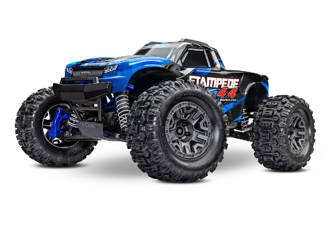 Traxxas Stampede 1/10 4X4 Brushless Monster Truck. Requires Battery & Charger - Blue