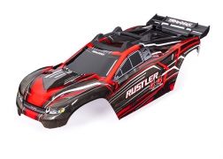 Traxxas Body Rustler 4X4 Red (Painted Decals Applied) (Assembled With Front & Rear Body Mounts And Rear Body Support For Clipless Mounting)