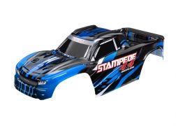 Traxxas Body Stampede 4X4 Brushless Blue (Painted Decals Applied) (Assembled With Front & Rear Body Mounts And Rear Body Support For Clipless Mounting)