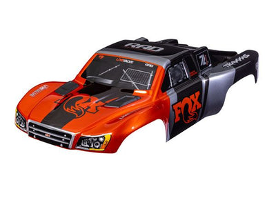 Traxxas Body, Slash VXL 2WD (also fits Slash 4X4), Fox Edition (painted, decals applied) (assembled with front & rear latches for clipless mounting)
