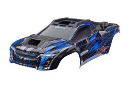 Traxxas Body, XRT® Ultimate, blue (painted, decals applied) (assembled with front & rear body supports for clipless mounting, roof & hood skid pads)